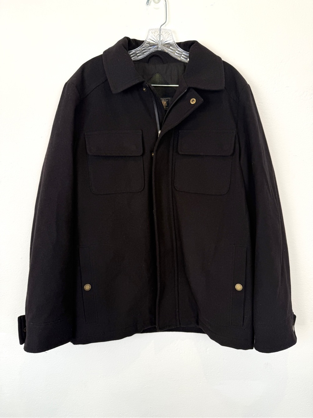 Pendleton Size L Men's Black Wool Quilted Field Jacket